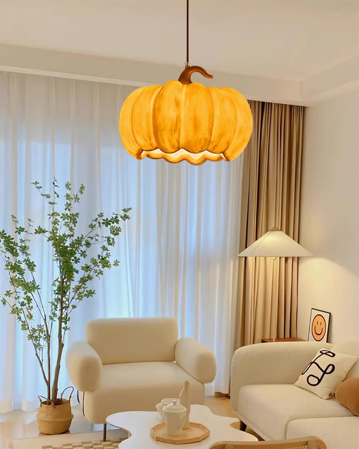 Duzy Pumpkin Metal Pendant Lamp — product view 19