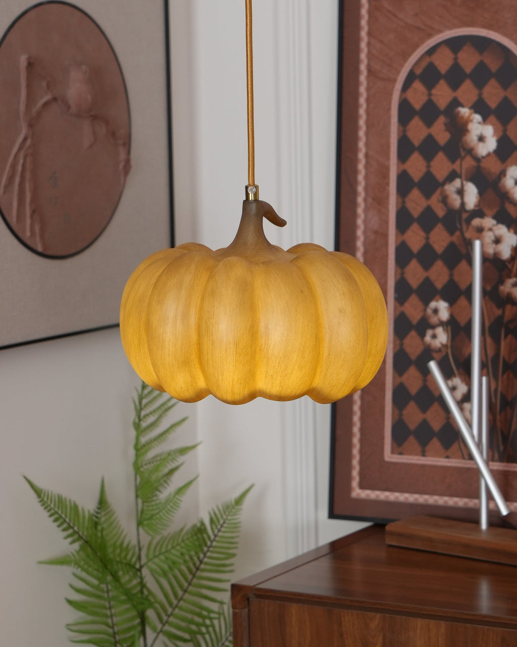 Duzy Pumpkin Metal Pendant Lamp — product view 40