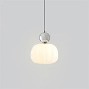 Chrome & White Plastic Lampshade