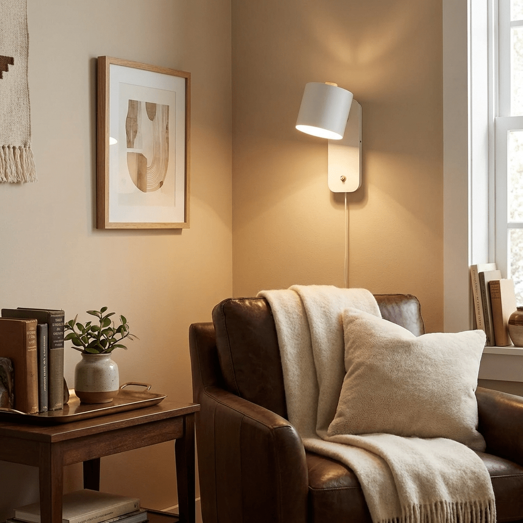 Rotatable Cylinder Plug-in Wall Lamp – product view 4