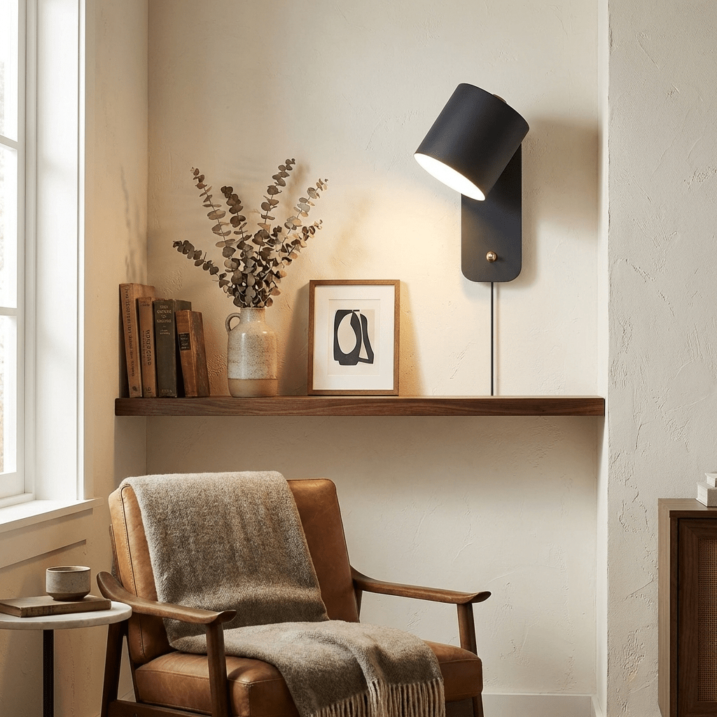 Rotatable Cylinder Plug-in Wall Lamp – product view 8
