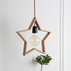 Wood Star Pendant Lamp — product view 2