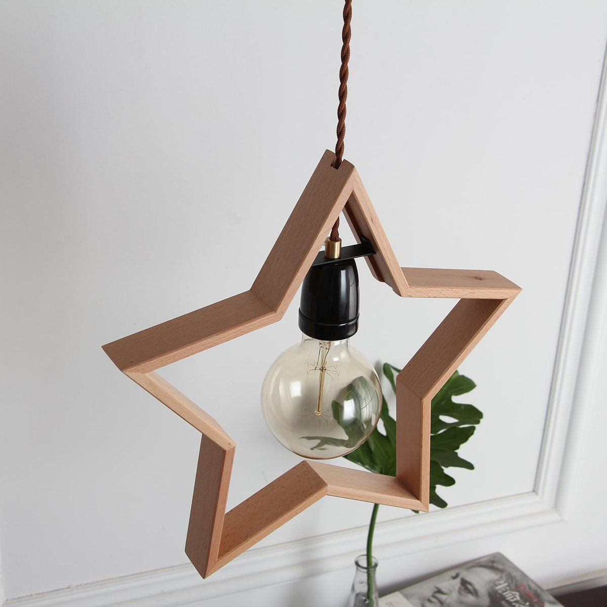 Wood Star Pendant Lamp — product view 8