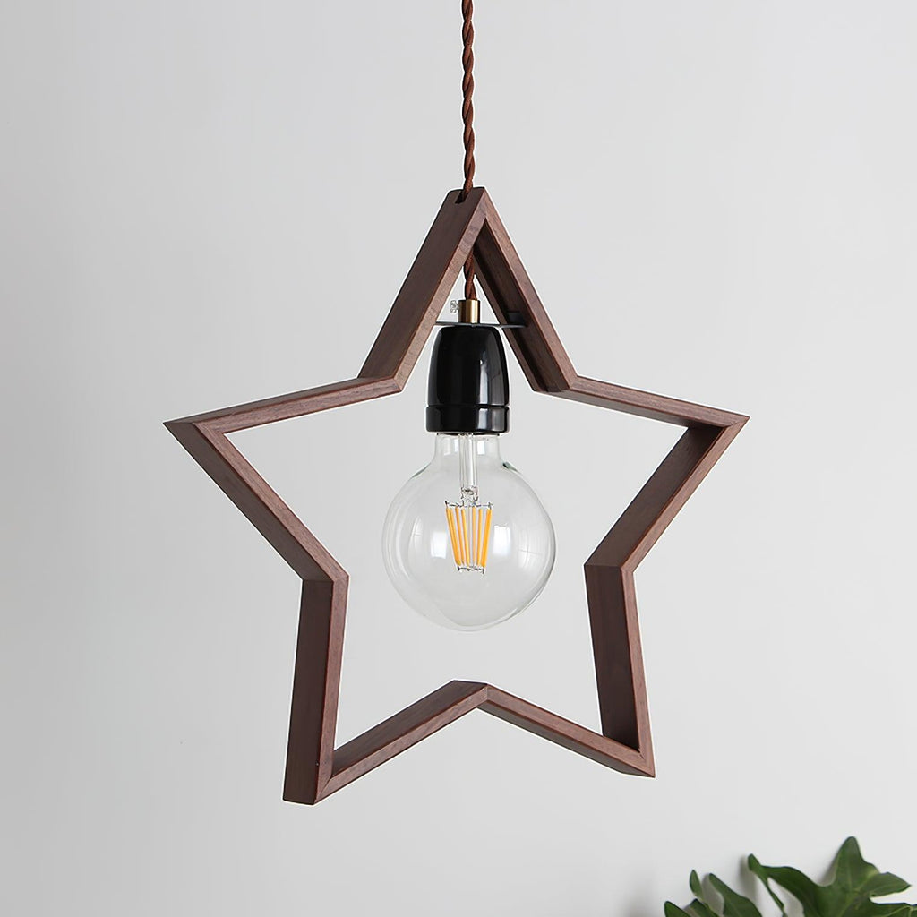 Wood Star Pendant Lamp — product view 9