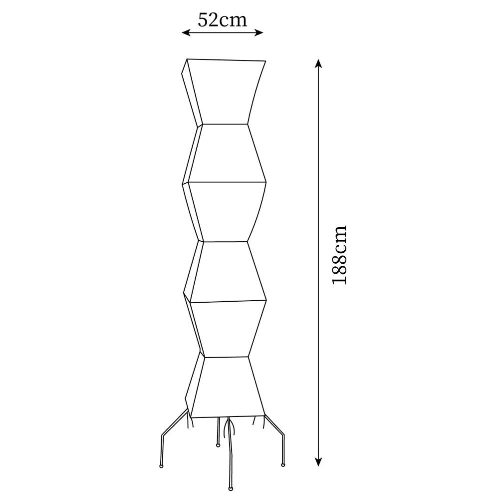 Rice Paper Floor Lamp R24 — product view 5