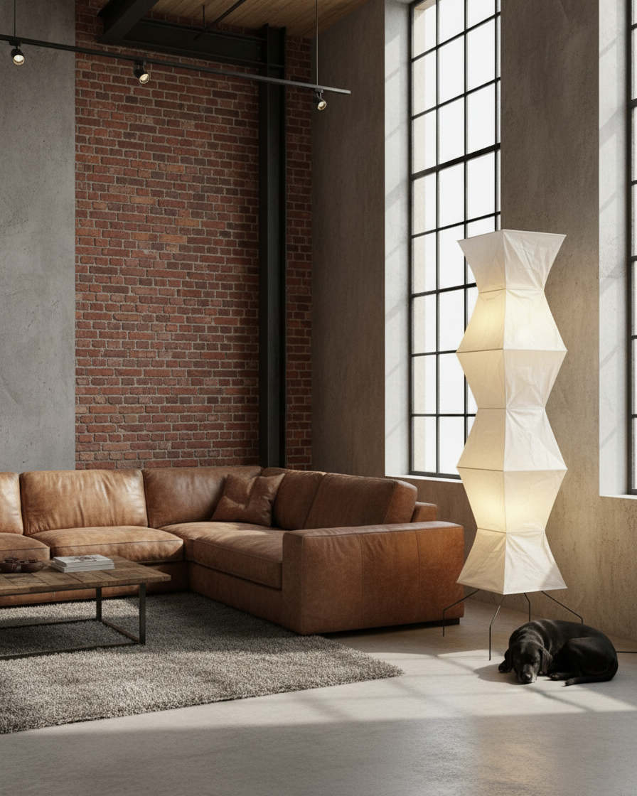 Rice Paper Floor Lamp R24 — product view 10