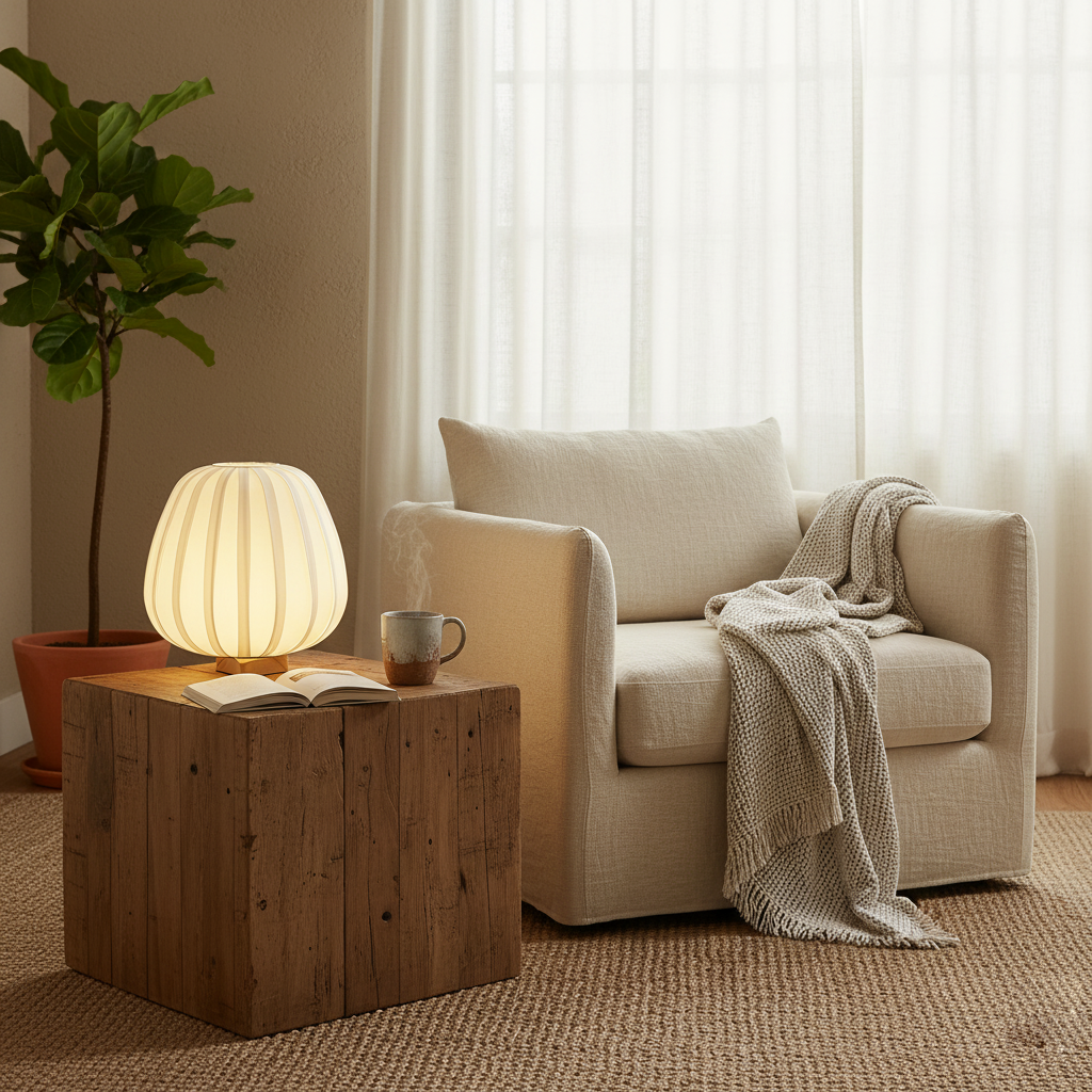 Fabric Minimalist Table Lamp — product view 6