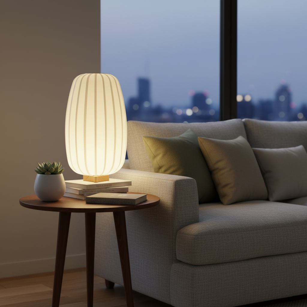 Fabric Minimalist Table Lamp — product view 9