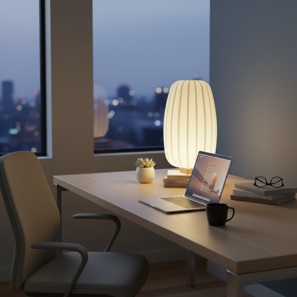 Fabric Minimalist Table Lamp — product view 13