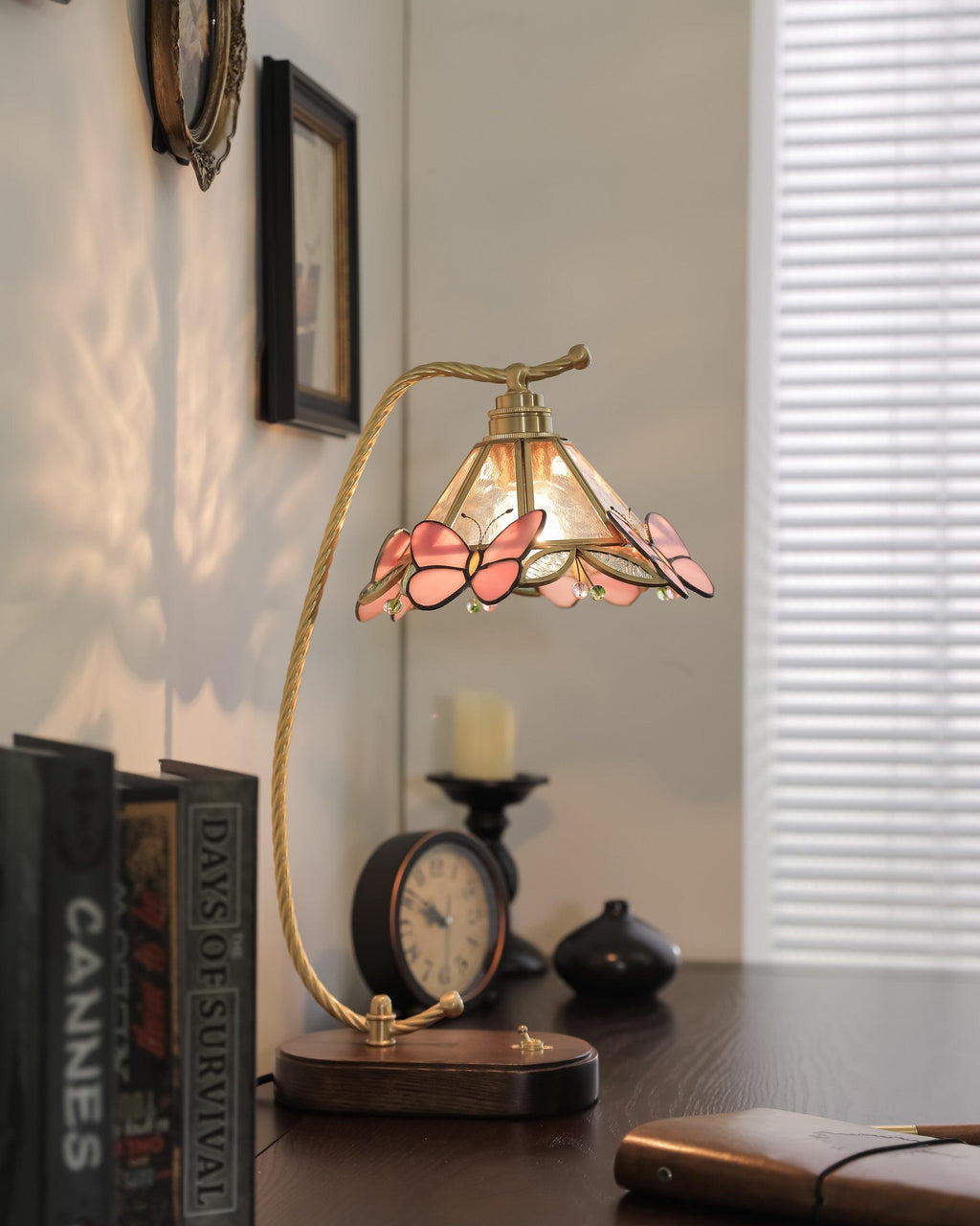 Valerie Butterfly Glass Table Lamp — product view 3