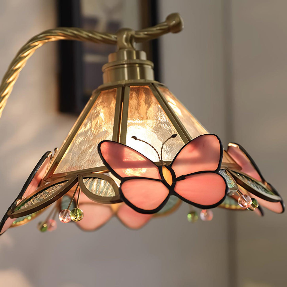 Valerie Butterfly Glass Table Lamp — product view 14