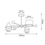 Geometric Colorful Metal Ceiling Light — product view 5