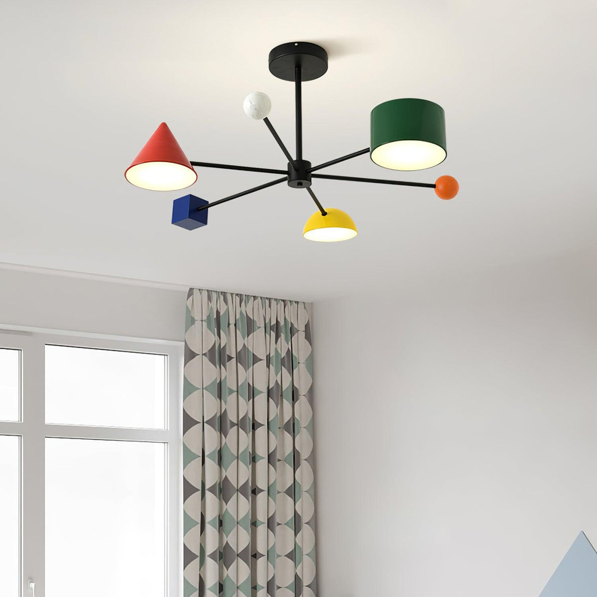 Geometric Colorful Metal Ceiling Light — product view 6