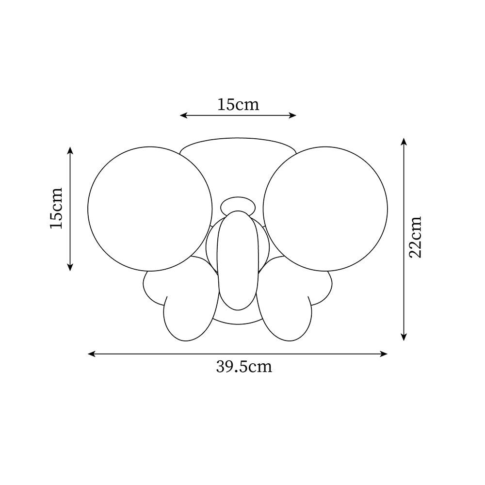 Cream Nica Glass Ceiling Light — product view 5
