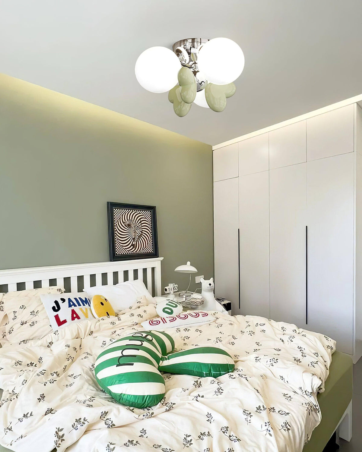 Cream Nica Glass Ceiling Light — product view 8