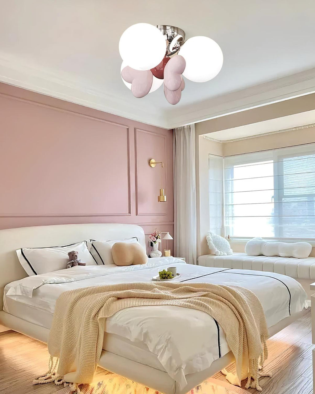Cream Nica Glass Ceiling Light — product view 11