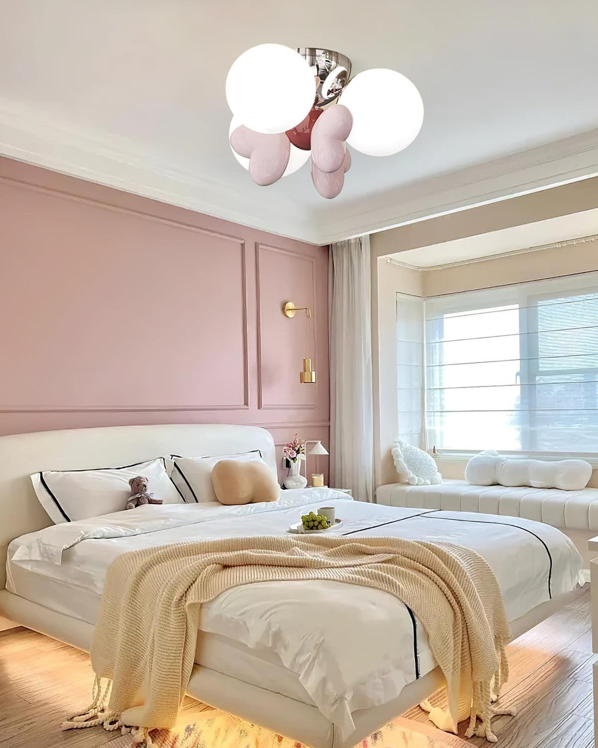 Cream Nica Glass Ceiling Light — product view 11