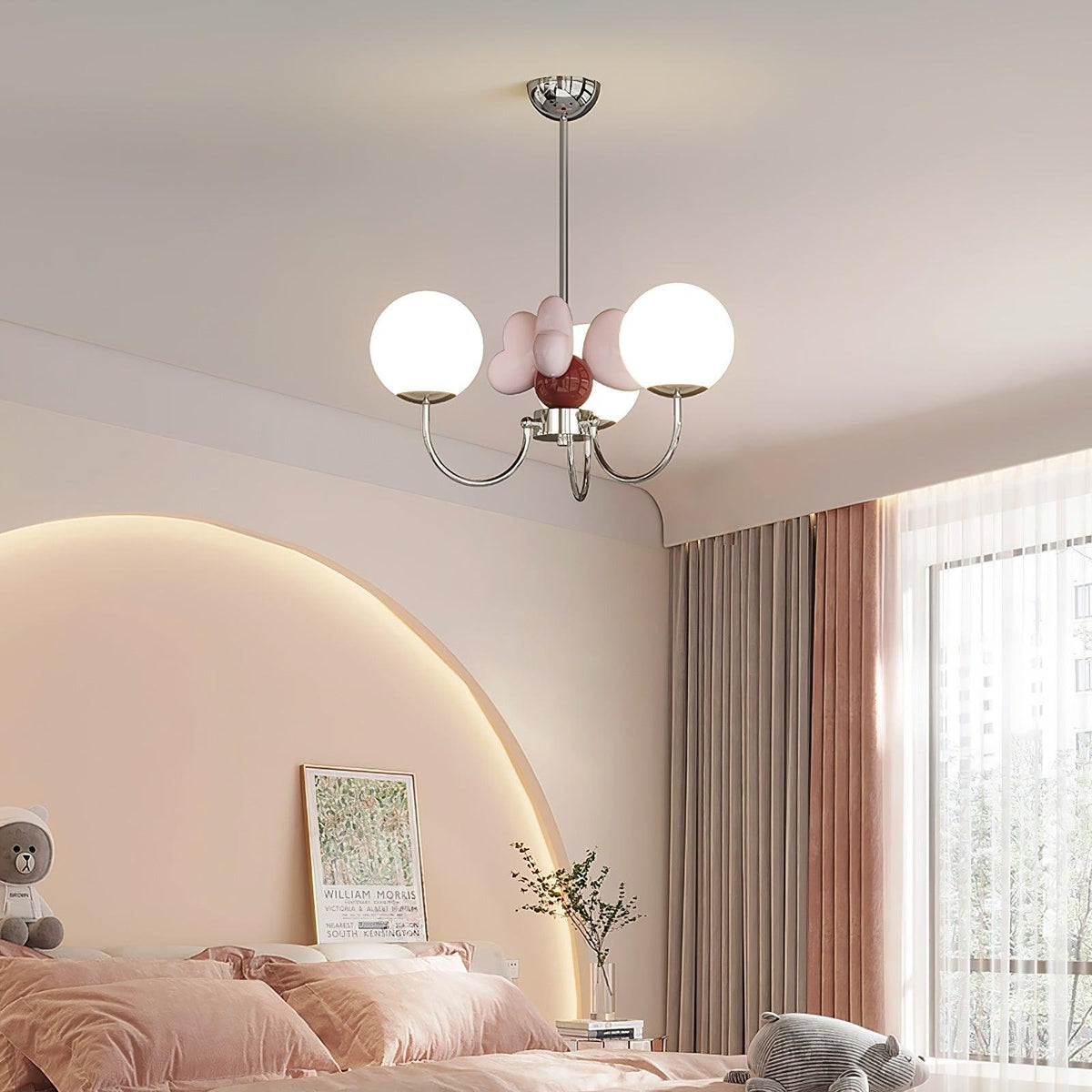 Cream Nica Glass Chandelier — product view 2
