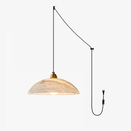 Alabaster Dome Swag Alabaster Pendant Lamp – product view 1