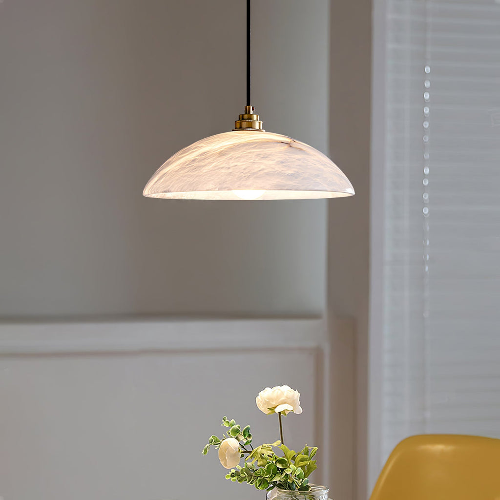 Alabaster Dome Swag Alabaster Pendant Lamp – product view 2