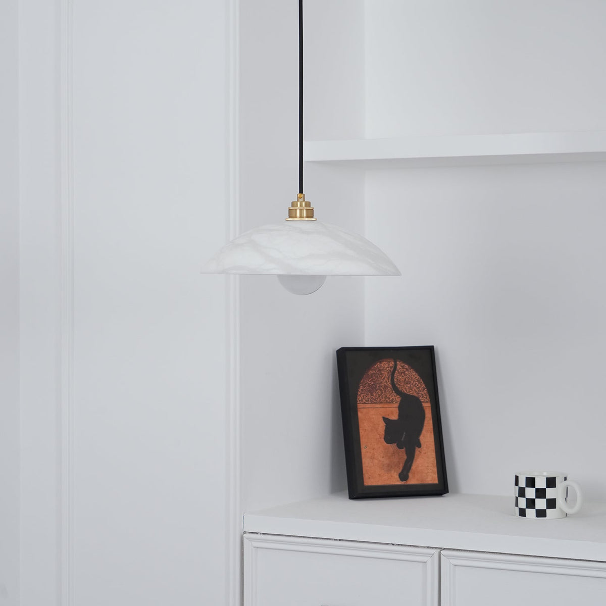 Alabaster Dome Swag Alabaster Pendant Lamp – product view 14