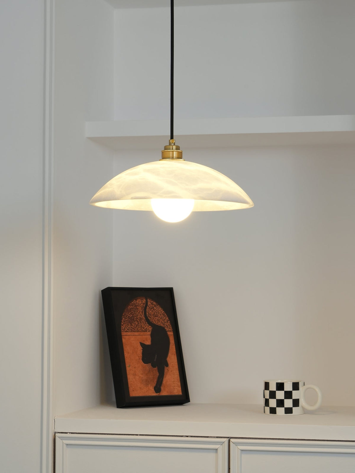 Alabaster Dome Swag Alabaster Pendant Lamp – product view 19
