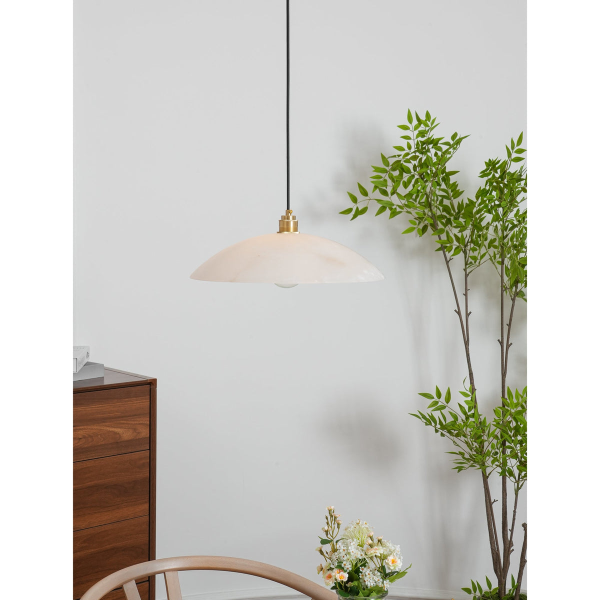 Alabaster Dome Swag Alabaster Pendant Lamp – product view 26