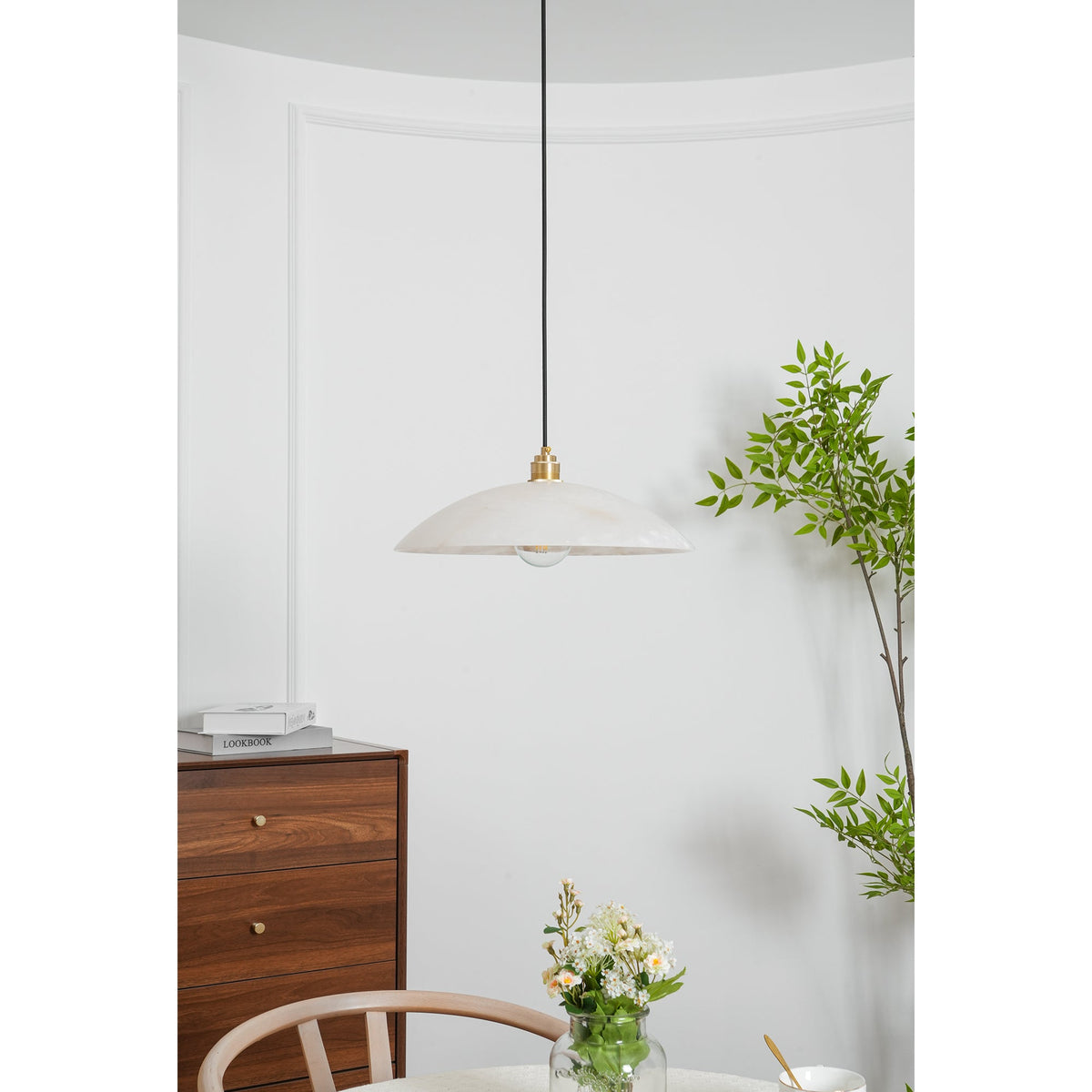 Alabaster Dome Swag Alabaster Pendant Lamp – product view 27