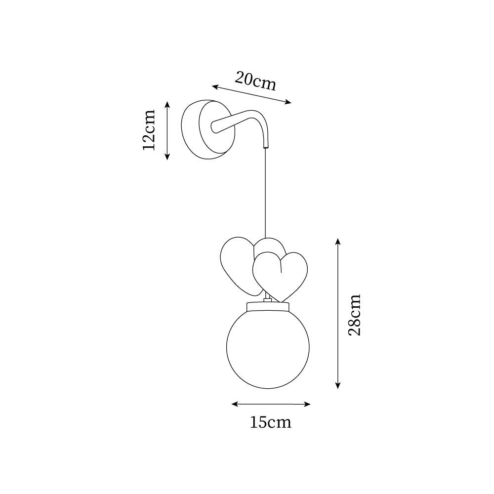 Pokoch Love Glass Wall Lamp — product view 5