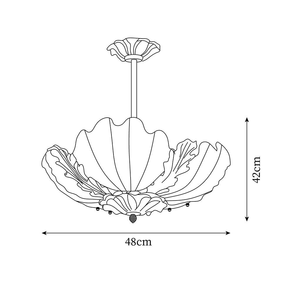 Murano Shell Glass Pendant Lamp — product view 5