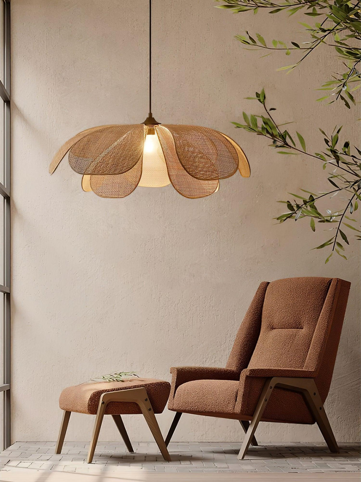 Rattan Petal Pendant Lamp — product view 4