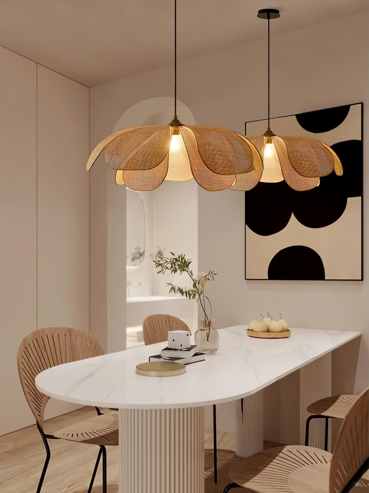 Rattan Petal Pendant Lamp — product view 8