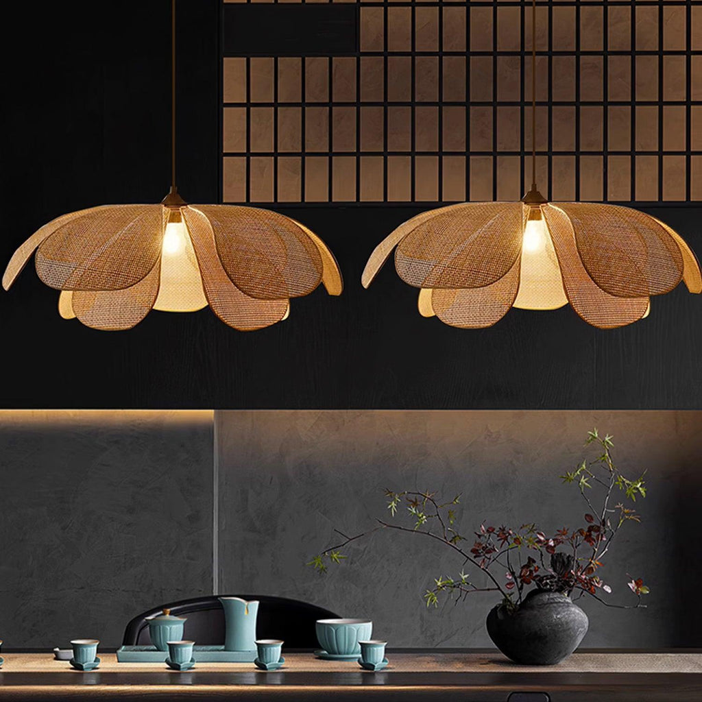 Rattan Petal Pendant Lamp — product view 9