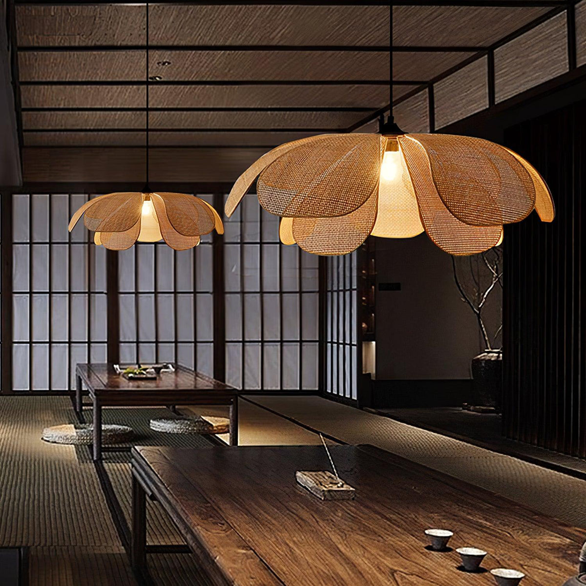 Rattan Petal Pendant Lamp — product view 24