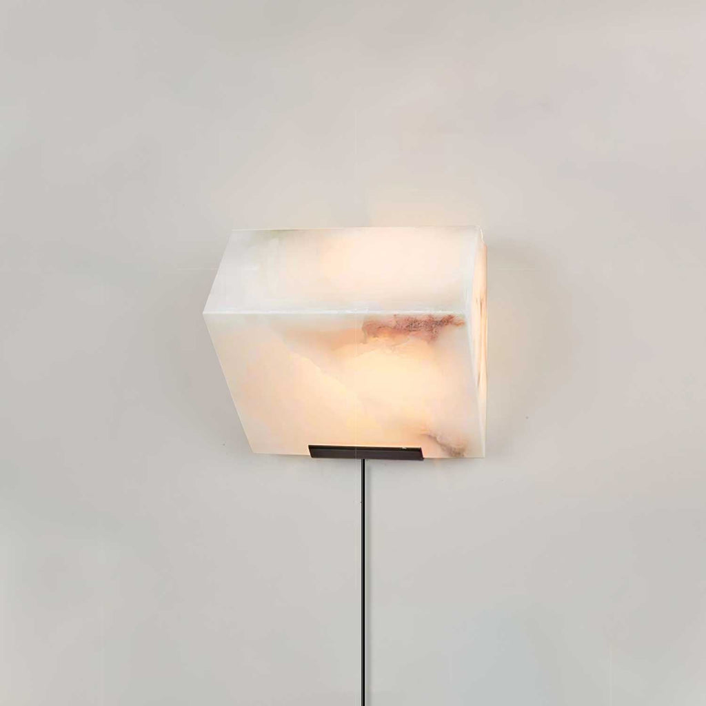 Alabaster Staircase Plug-in Wall Lamp – product view 6