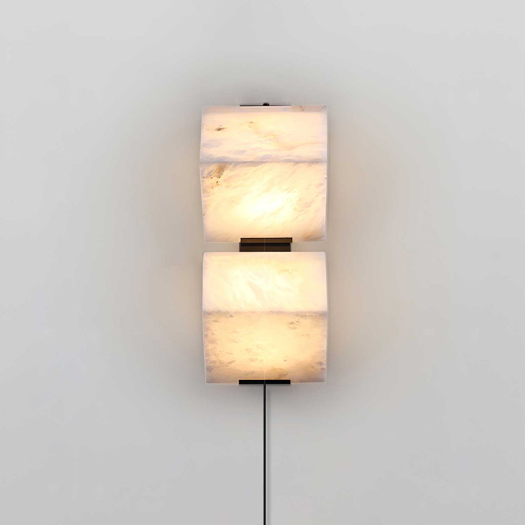 Alabaster Staircase Plug-in Wall Lamp – product view 7