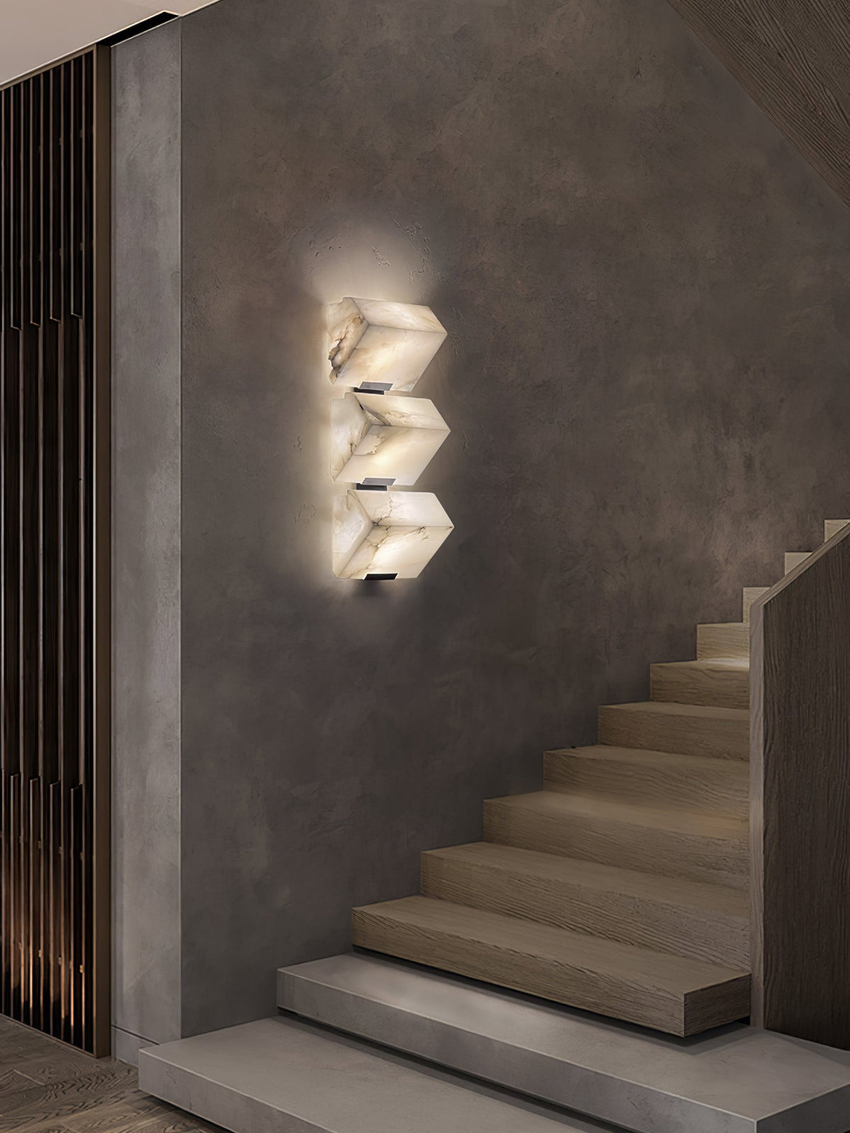 Alabaster Staircase Plug-in Wall Lamp – product view 19