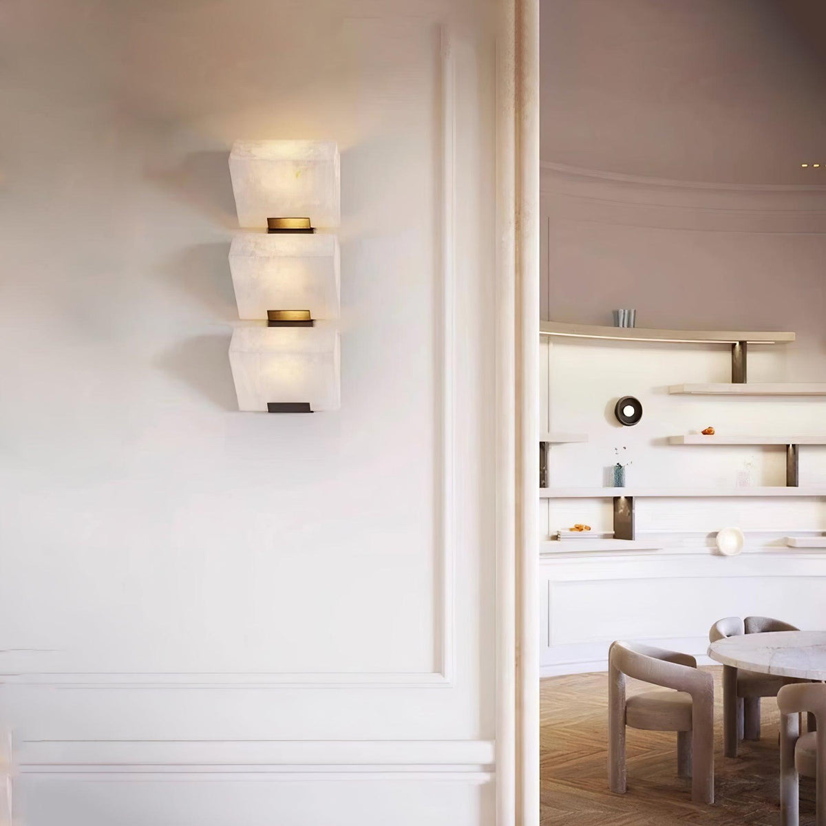 Alabaster Staircase Plug-in Wall Lamp – product view 28