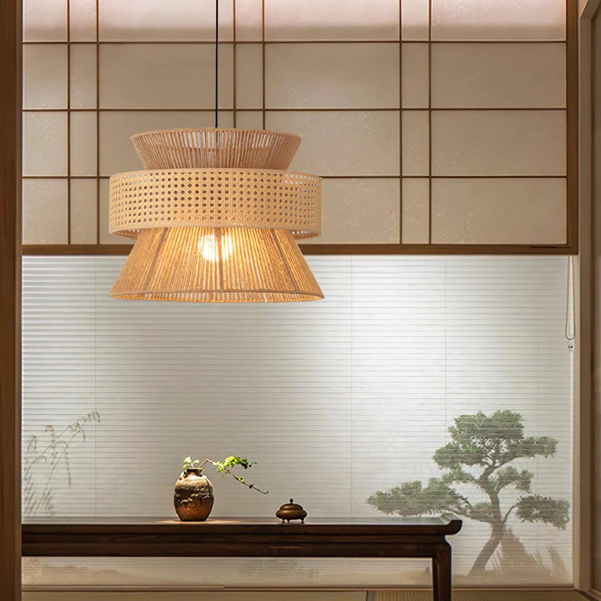 Rattan Bamboo Pendant Lamp — product view 4