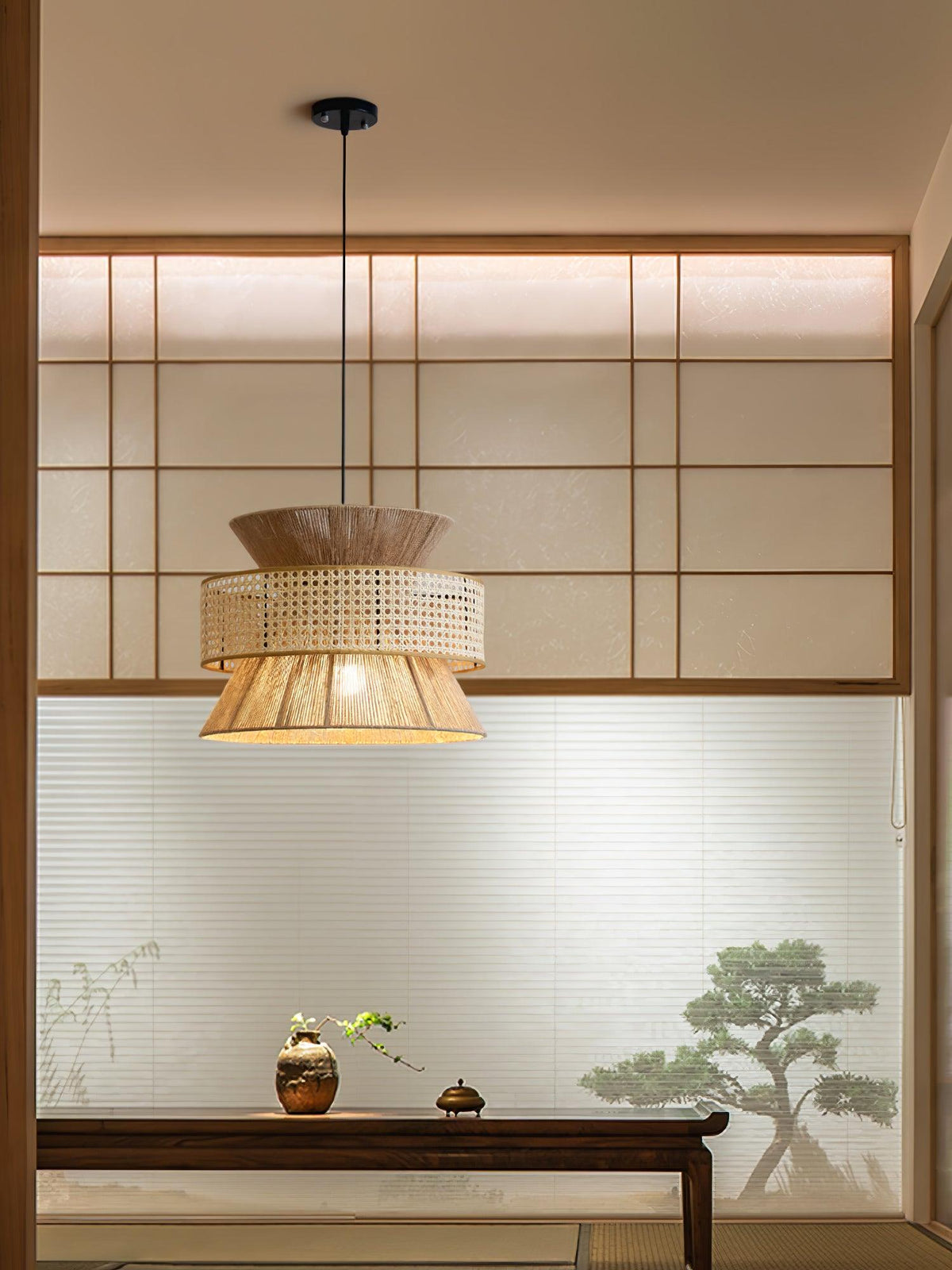 Rattan Bamboo Pendant Lamp — product view 12