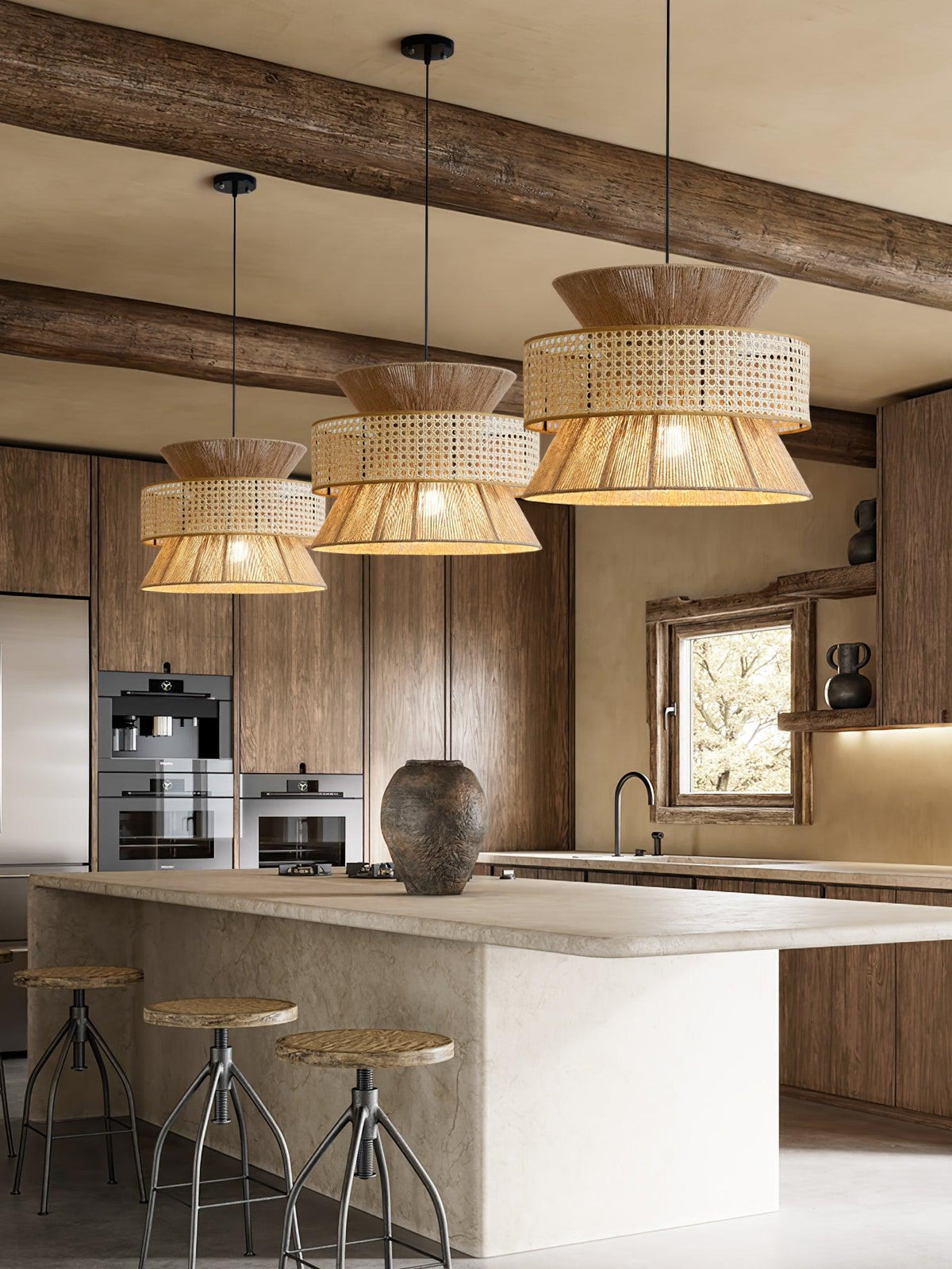 Rattan Bamboo Pendant Lamp — product view 25