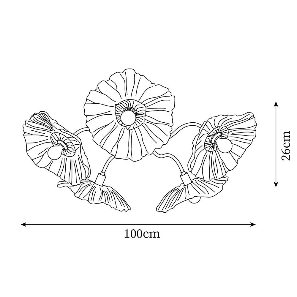 Murano Glass Flowers Ceiling Light — product view 5
