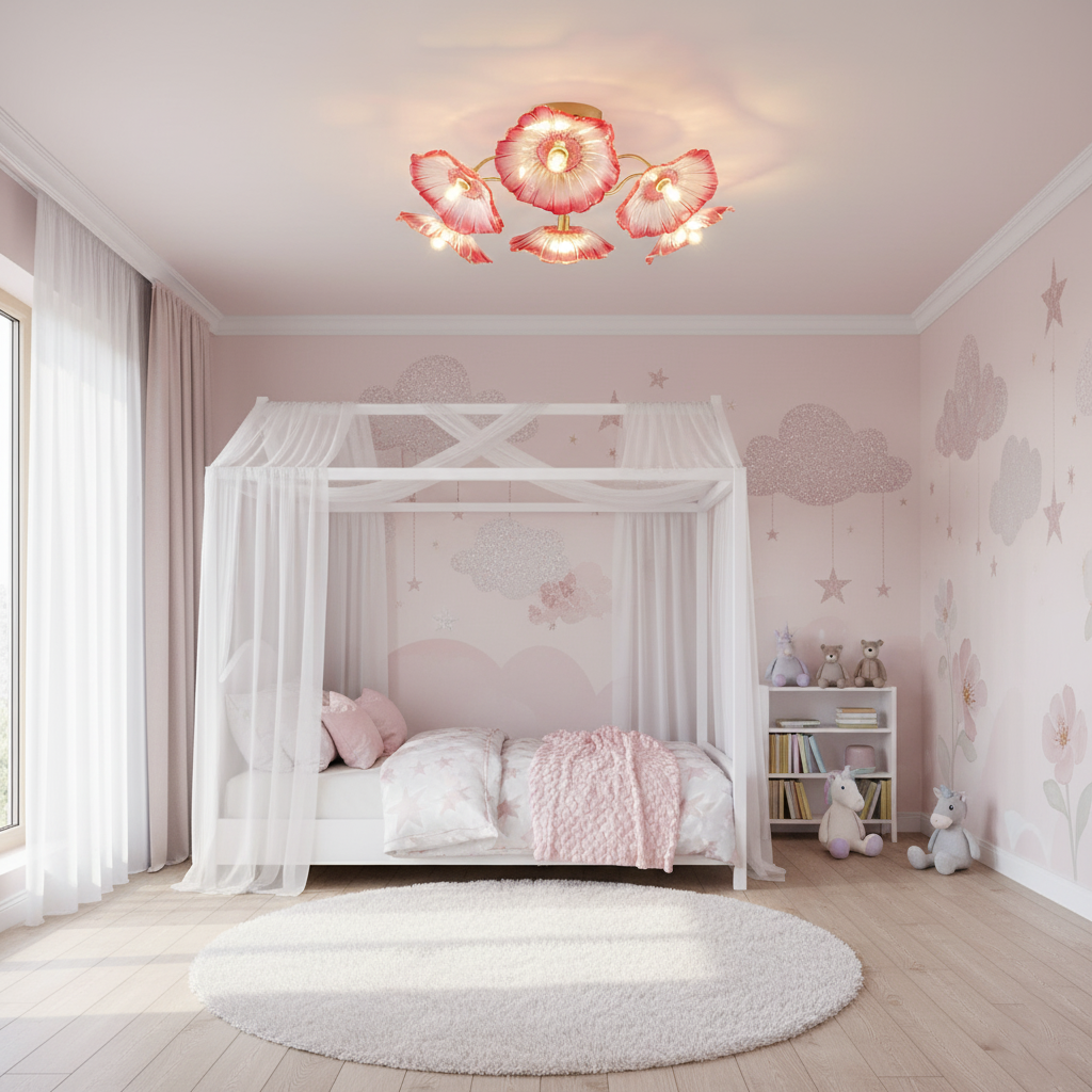 Murano Glass Flowers Ceiling Light — product view 8