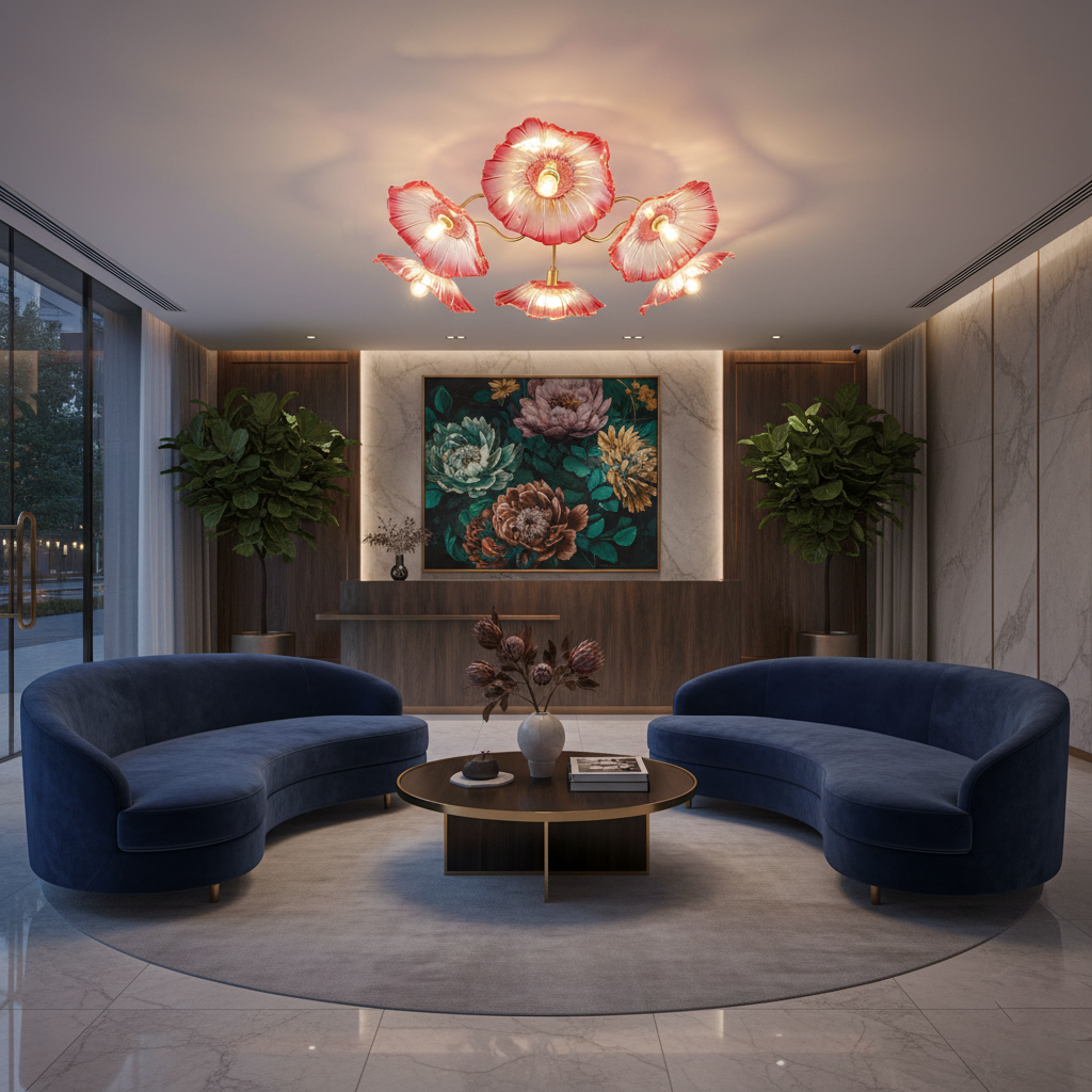 Murano Glass Flowers Ceiling Light — product view 11
