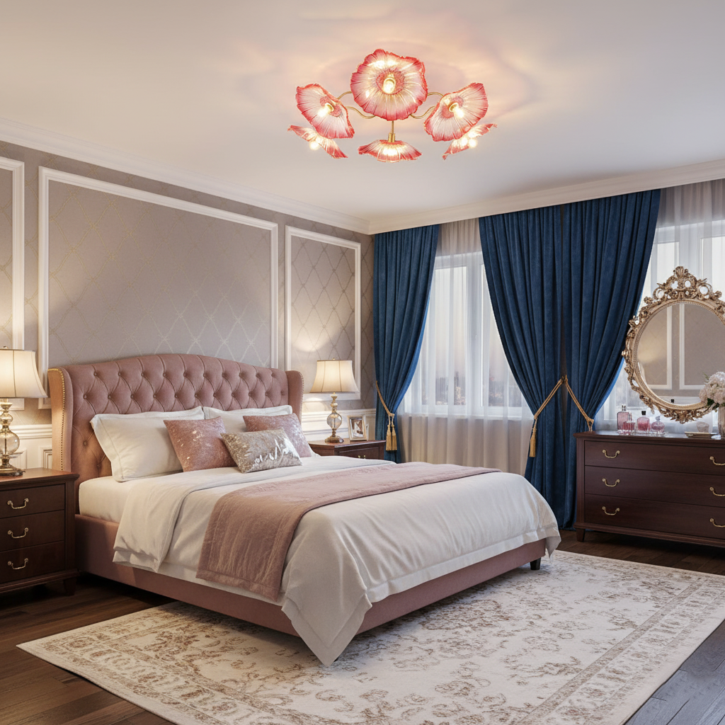 Murano Glass Flowers Ceiling Light — product view 13