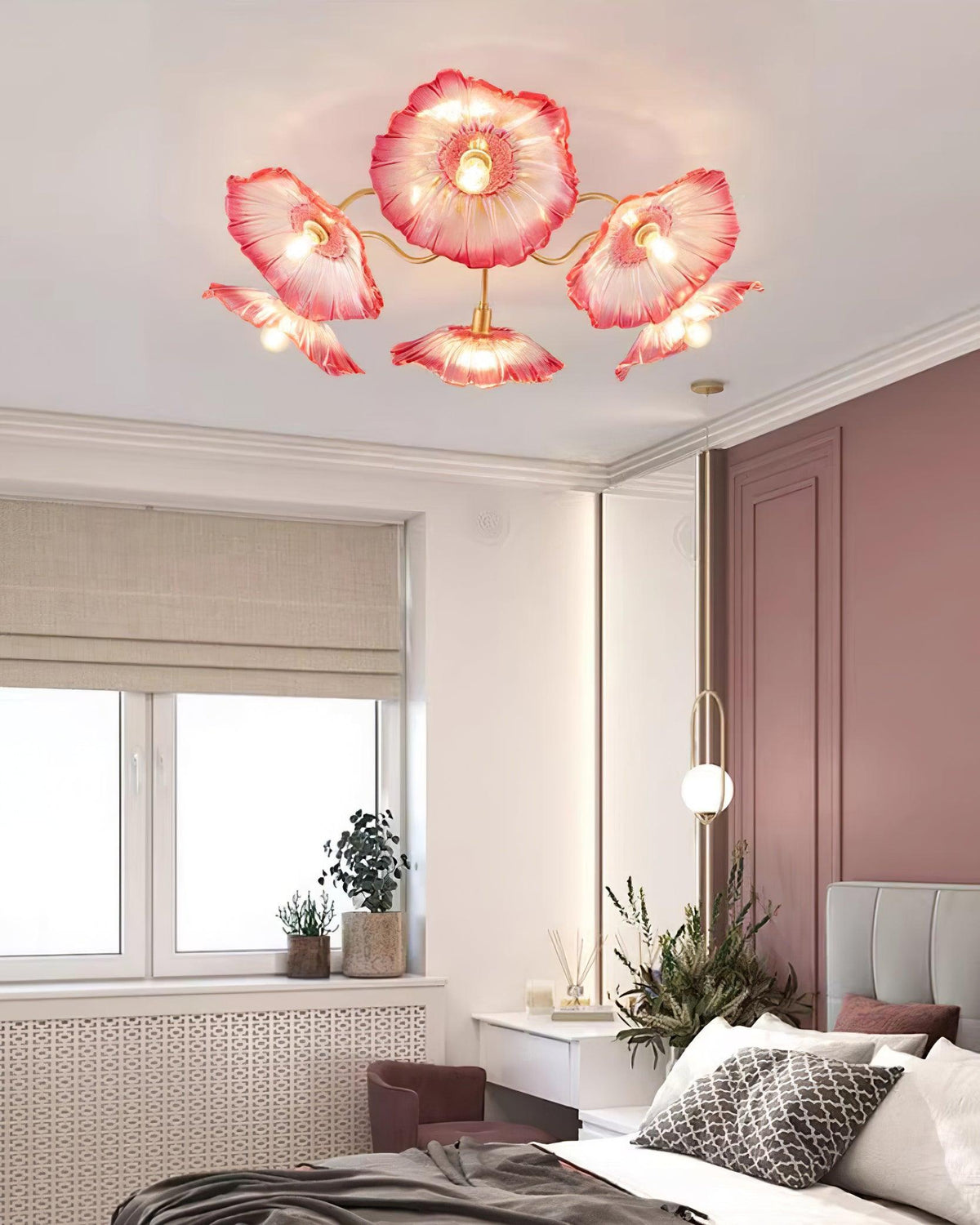 Murano Glass Flowers Ceiling Light — product view 25