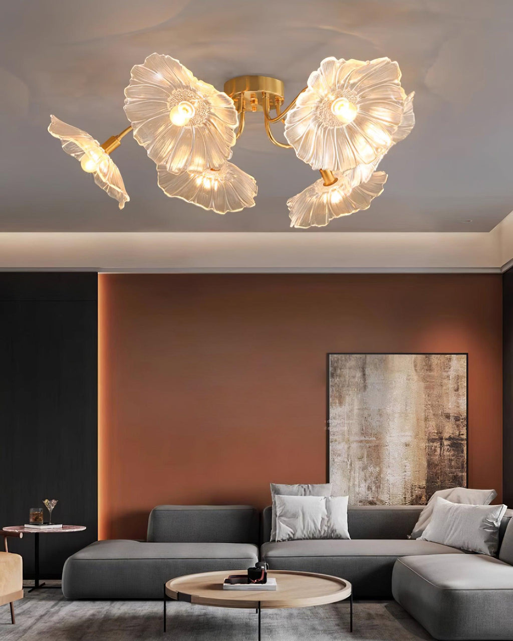 Murano Glass Flowers Ceiling Light — product view 26
