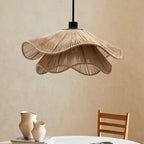 Handmade Straw Hat Metal Pendant Lamp — product view 2