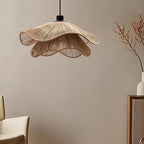 Handmade Straw Hat Metal Pendant Lamp — product view 4
