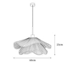 Handmade Straw Hat Metal Pendant Lamp — product view 5
